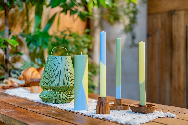 non scented artisanal candles from plant based wax